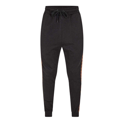 Black - Front - Criminal Damage Mens Trio Fleece Elasticated Hem Joggers
