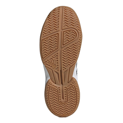 White - Close up - Adidas Womens-Ladies Speedcourt 3 Stripes Non Marking Indoor Shoes