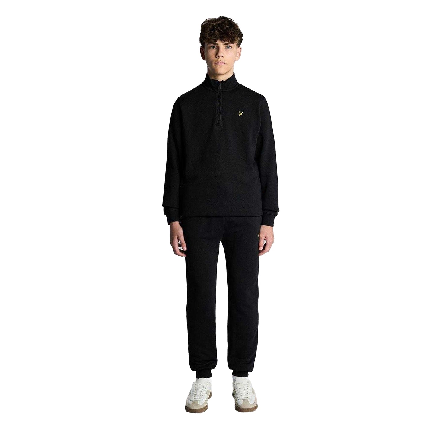 Black - Side - Lyle & Scott Childrens-Kids Fleece Joggers