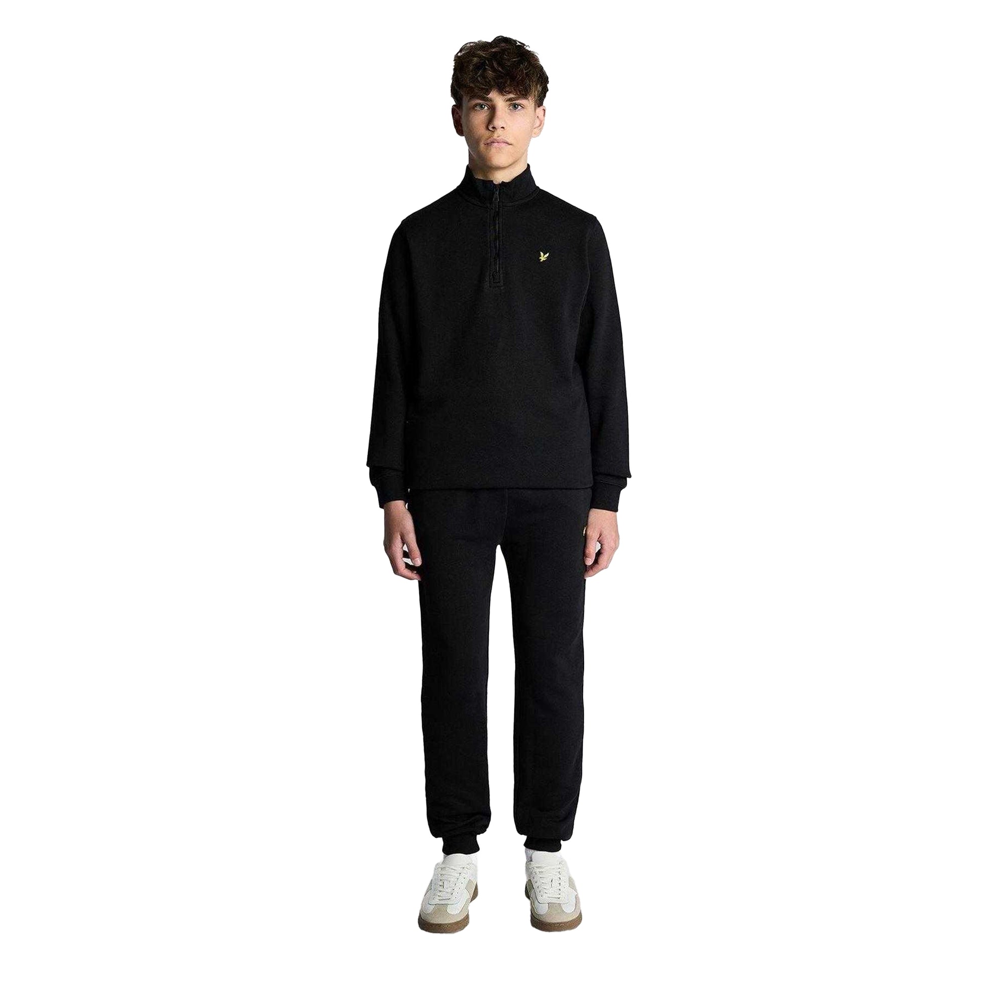 Black - Side - Lyle & Scott Childrens-Kids Fleece Joggers