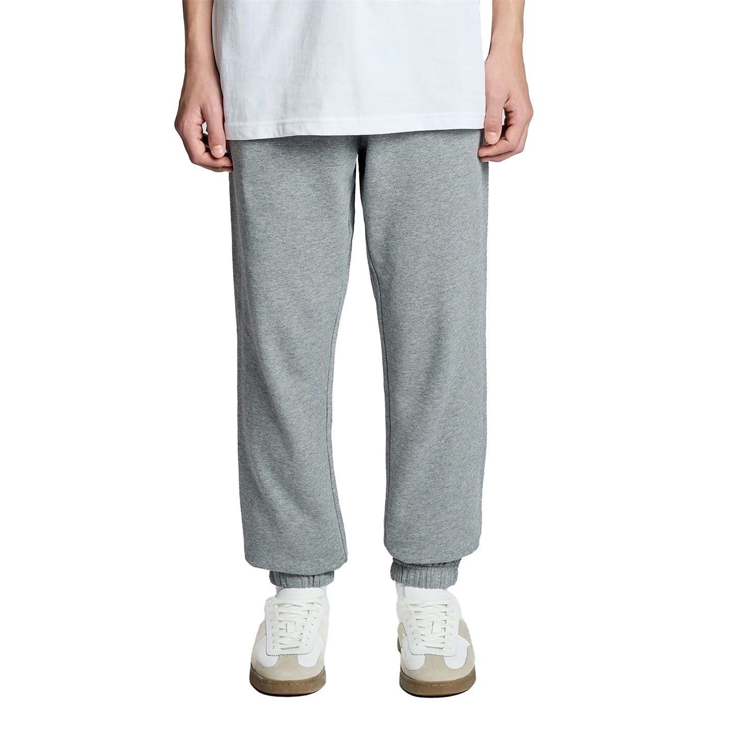 Grey - Side - Lyle & Scott Childrens-Kids Fleece Joggers