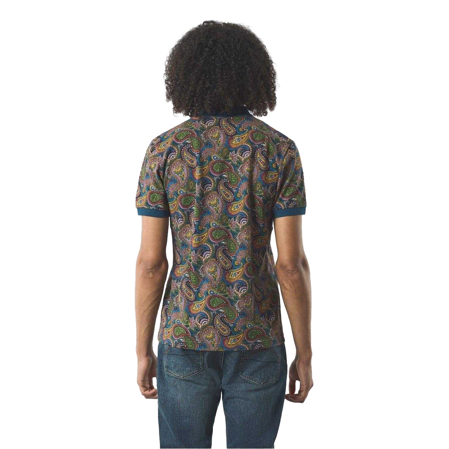 Multicoloured - Back - Pretty Green Mens House Paisley Polo Shirt