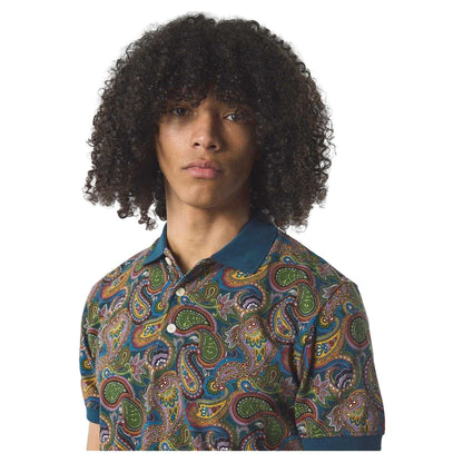 Multicoloured - Side - Pretty Green Mens House Paisley Polo Shirt