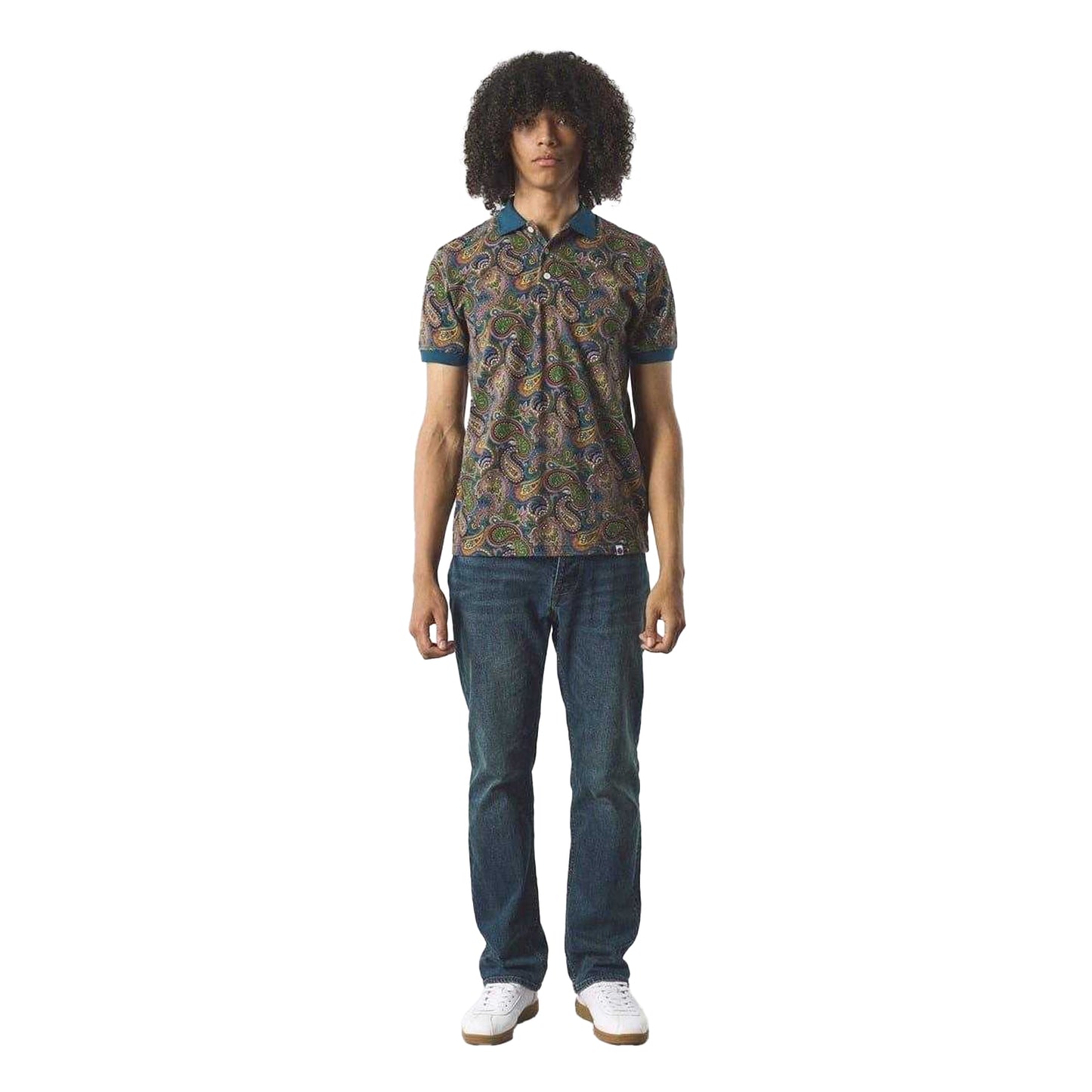 Multicoloured - Pack Shot - Pretty Green Mens House Paisley Polo Shirt