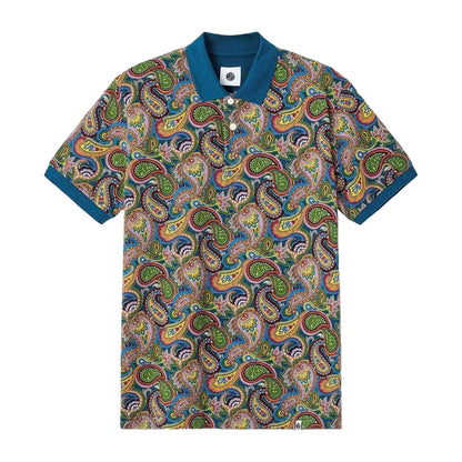 Multicoloured - Front - Pretty Green Mens House Paisley Polo Shirt