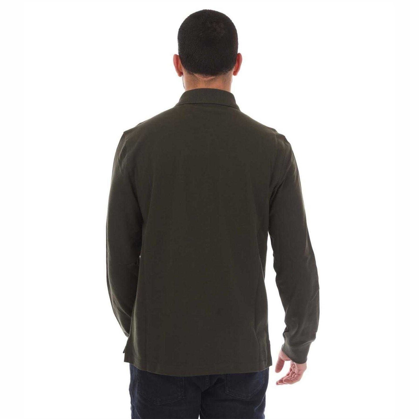 Green - Back - Belstaff Mens Long-Sleeved Polo Shirt