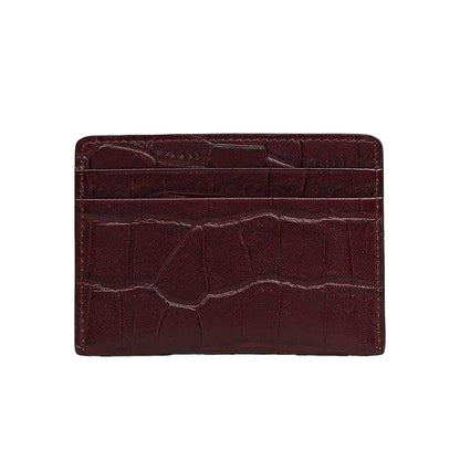 Dark Cherry - Side - Radley Dukes Place Logo Leather Card Holder