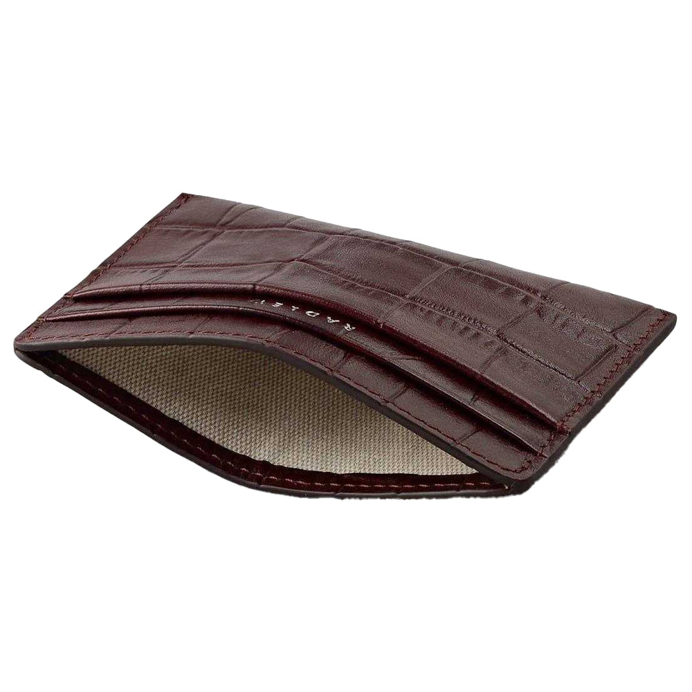 Dark Cherry - Lifestyle - Radley Dukes Place Logo Leather Card Holder