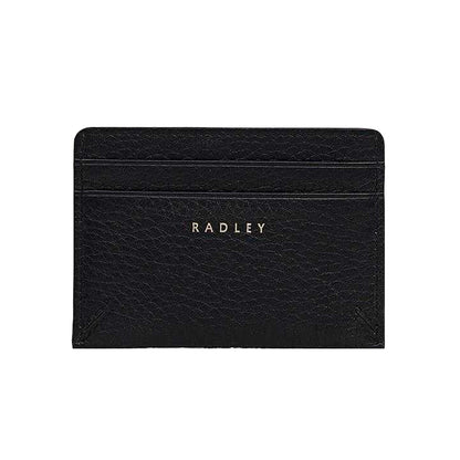 Black - Front - Radley Dukes Place Logo Leather Card Holder