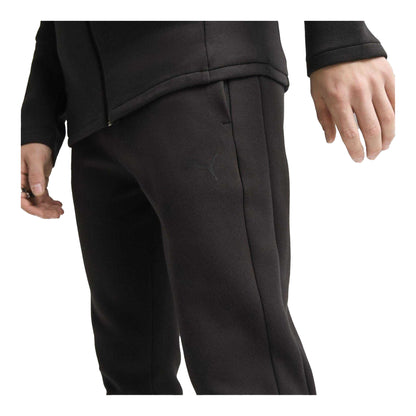 Puma Black - Side - Puma Mens Evostripe Core Fleece Tapered Joggers