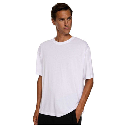 White - Lifestyle - J.Lindeberg Mens Alpha Jersey Crew Neck T-Shirt