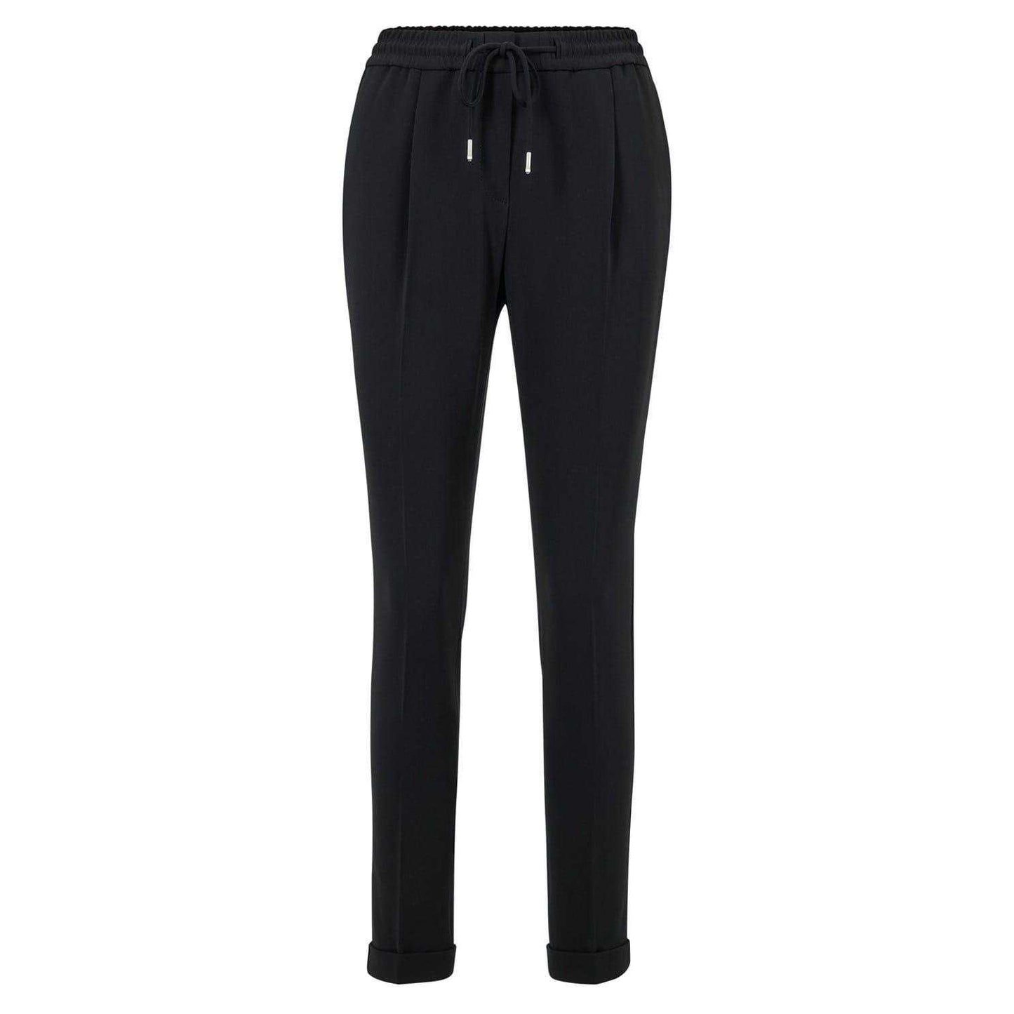 Black - Front - Boss Womens-Ladies Tariyanah Straight Trousers