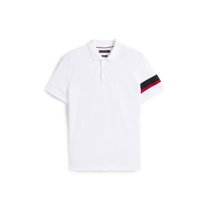 White - Front - Tommy Hilfiger Mens Embroidered Collared Short-Sleeved Polo Shirt