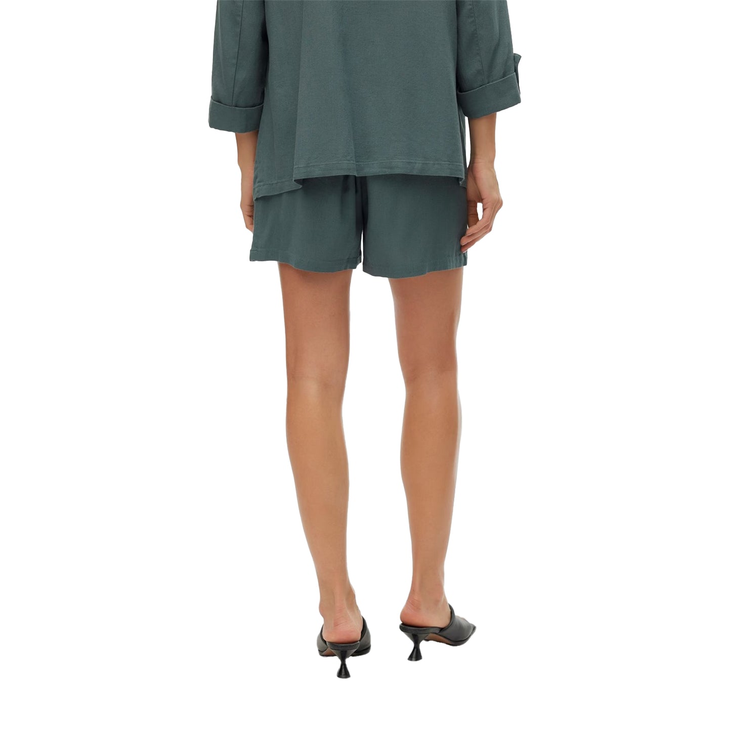 Balsam Green - Back - Vero Moda Womens-Ladies Jesmilo Shorts