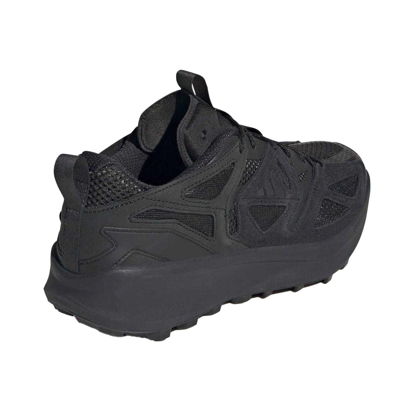 Black-Carbon - Back - Adidas Mens Kantai Trail Leather Shoes
