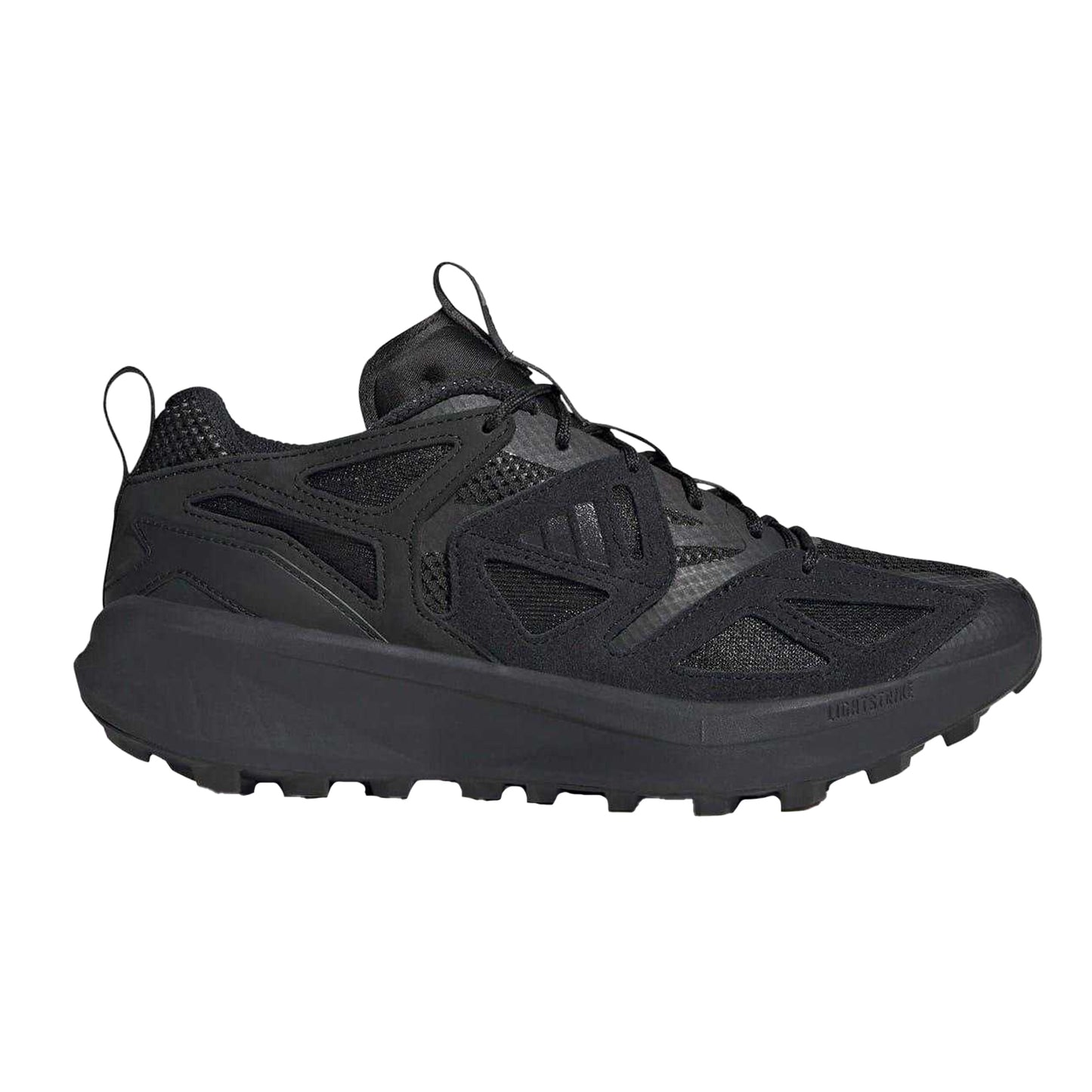 Black-Carbon - Side - Adidas Mens Kantai Trail Leather Shoes