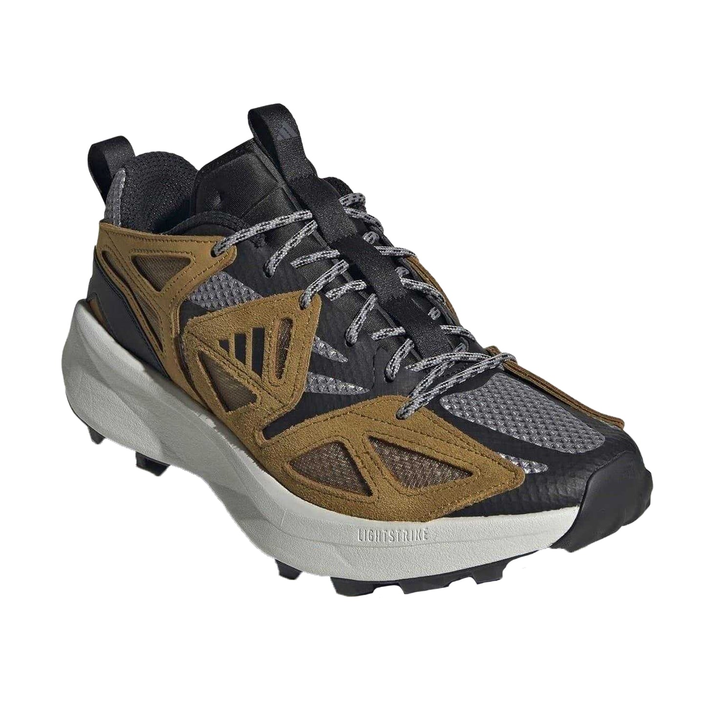 Bronze-Grey - Back - Adidas Mens Kantai Trail Leather Shoes