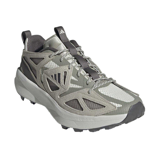 Charcoal-White - Front - Adidas Mens Kantai Trail Leather Shoes