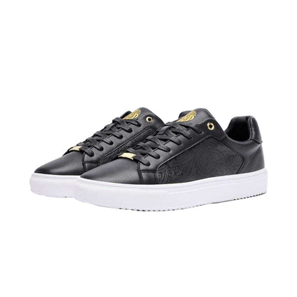 Black-White - Lifestyle - Pretty Green Mens Cali Paisley Low Cut Shoes