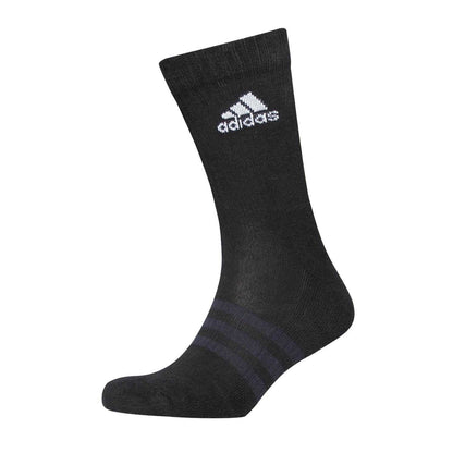 Heather Grey - Back - Adidas Womens-Ladies Logo Crew Socks (Pack of 3)