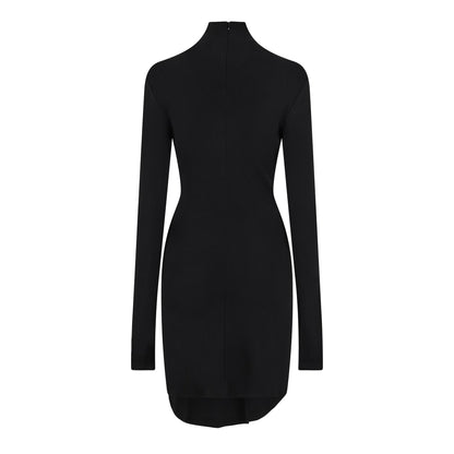 Black - Back - Off-White Womens-Ladies Twist Midi Dress