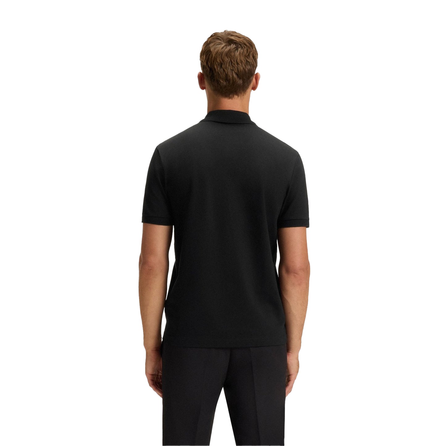 Black - Back - Boss Mens Logo Regular Polo Shirt