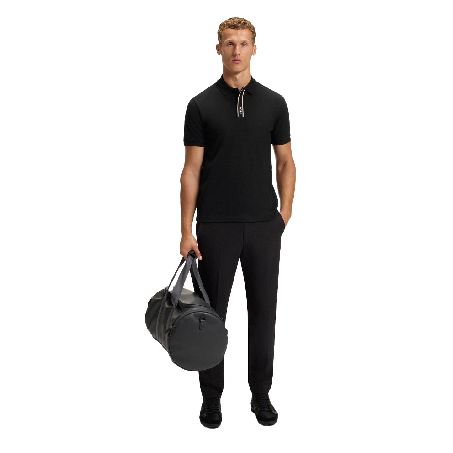 Black - Lifestyle - Boss Mens Logo Regular Polo Shirt