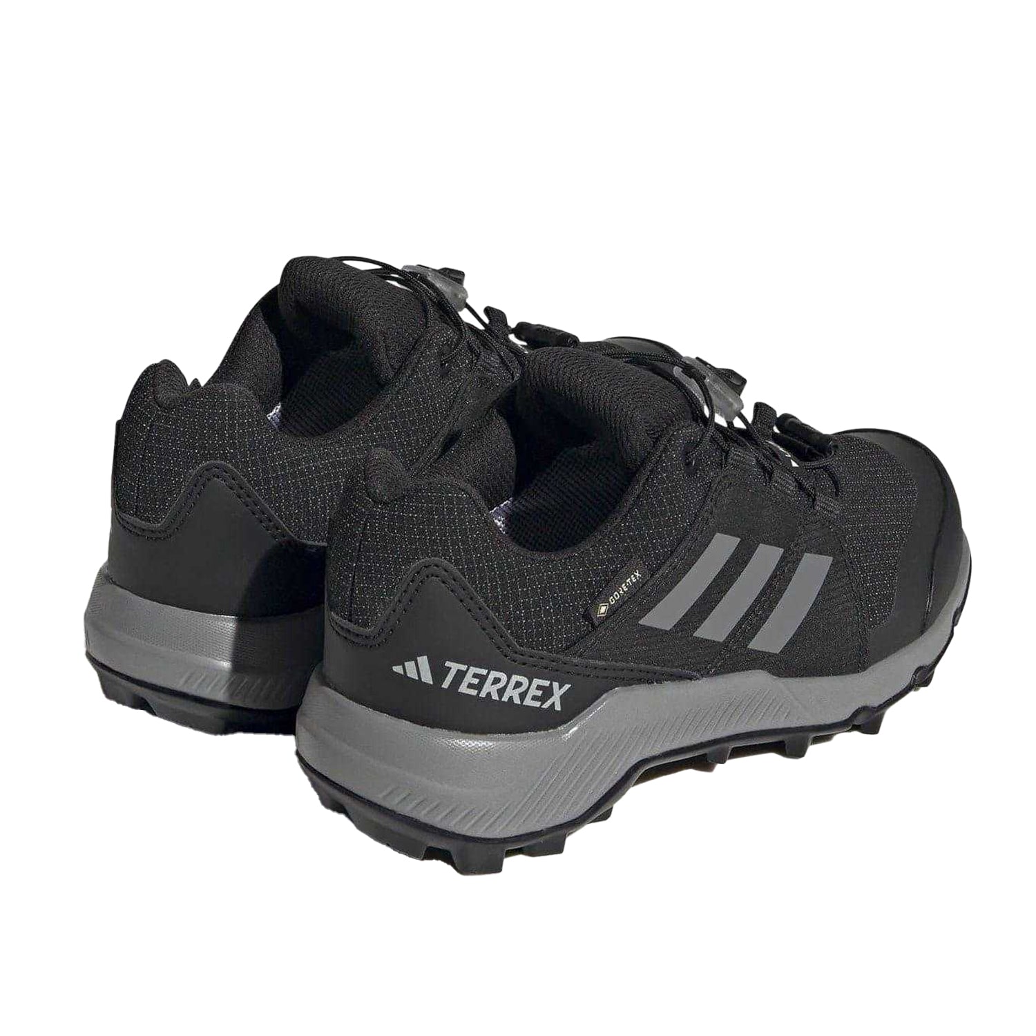 Black - Back - Adidas Childrens-Kids Terrex GORE-TEX Hiking Shoes