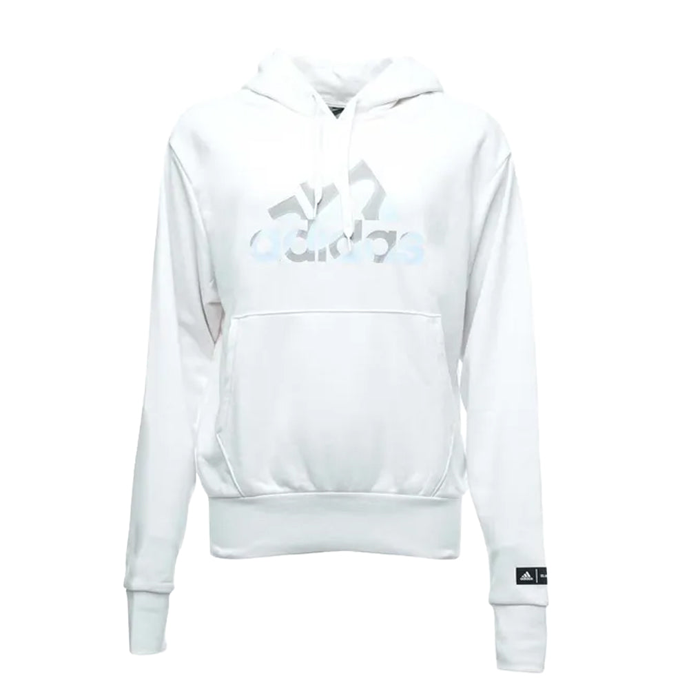 White - Front - Adidas Womens-Ladies Marimekko Logo Hoodie
