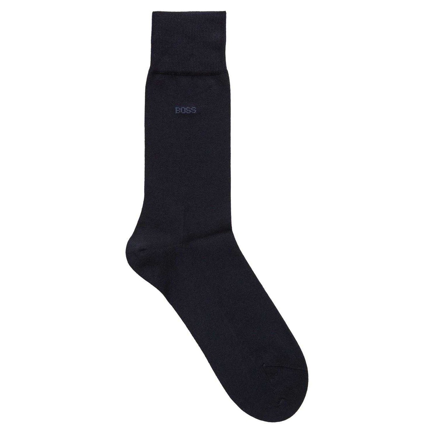 Navy - Front - Boss Mens Plain Lightweight Socks