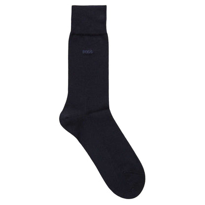 Navy - Front - Boss Mens Plain Lightweight Socks