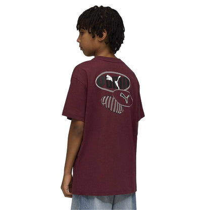 Burgundy - Lifestyle - Puma Childrens-Kids Essentials Logo Regular T-Shirt