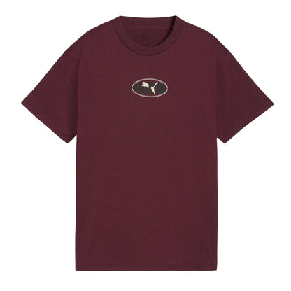 Burgundy - Front - Puma Childrens-Kids Essentials Logo Regular T-Shirt