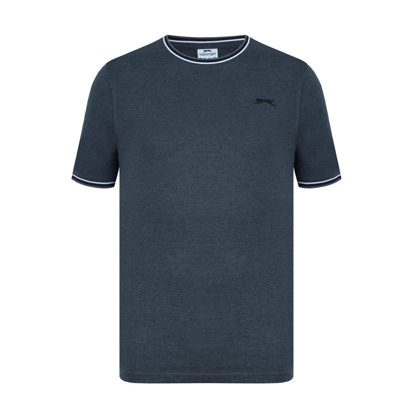 Charcoal Marl - Front - Slazenger Mens Cotton T-Shirt