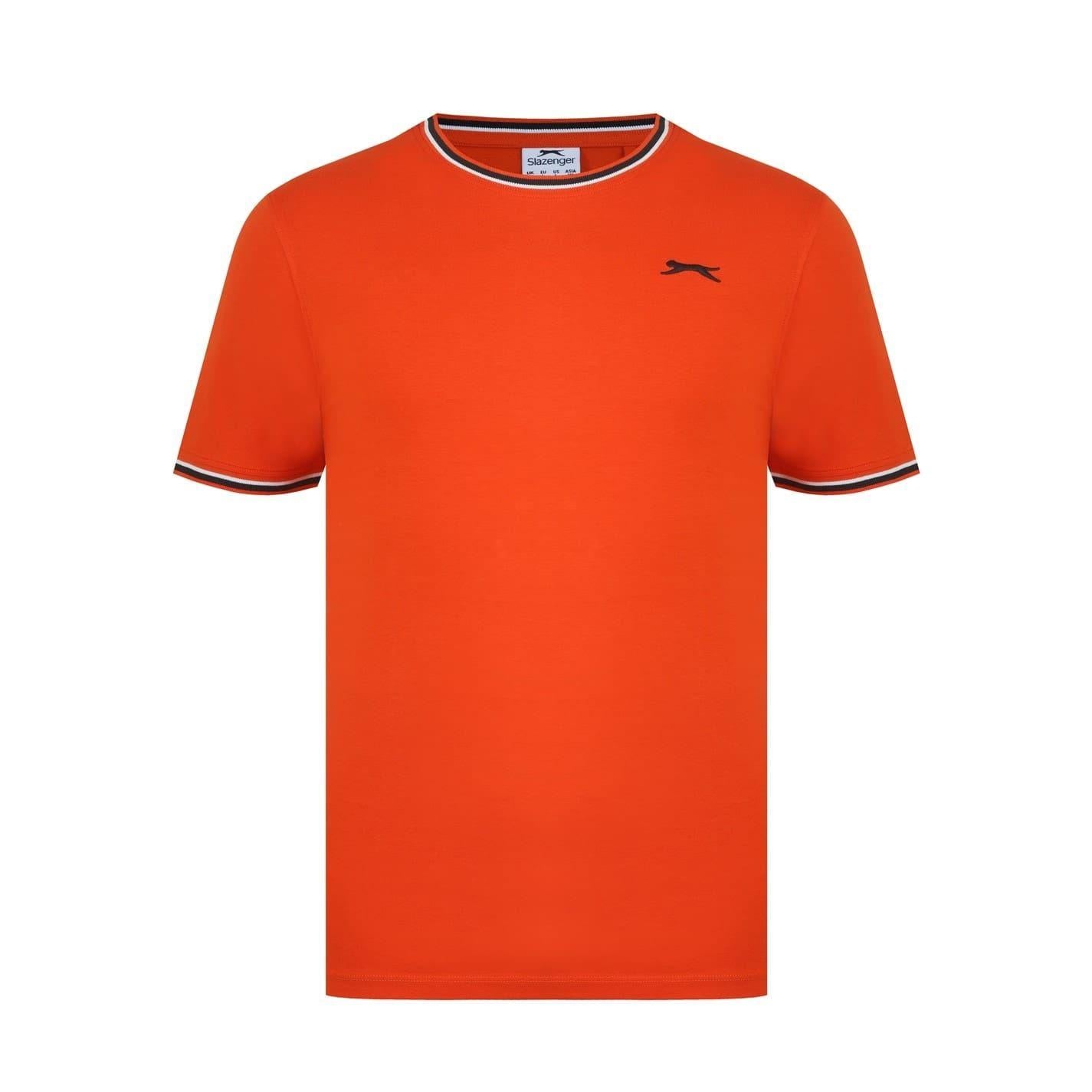 Spicy Orange - Front - Slazenger Mens Cotton T-Shirt