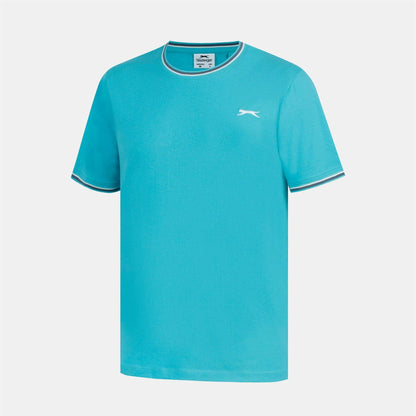 Light Teal - Back - Slazenger Mens Cotton T-Shirt