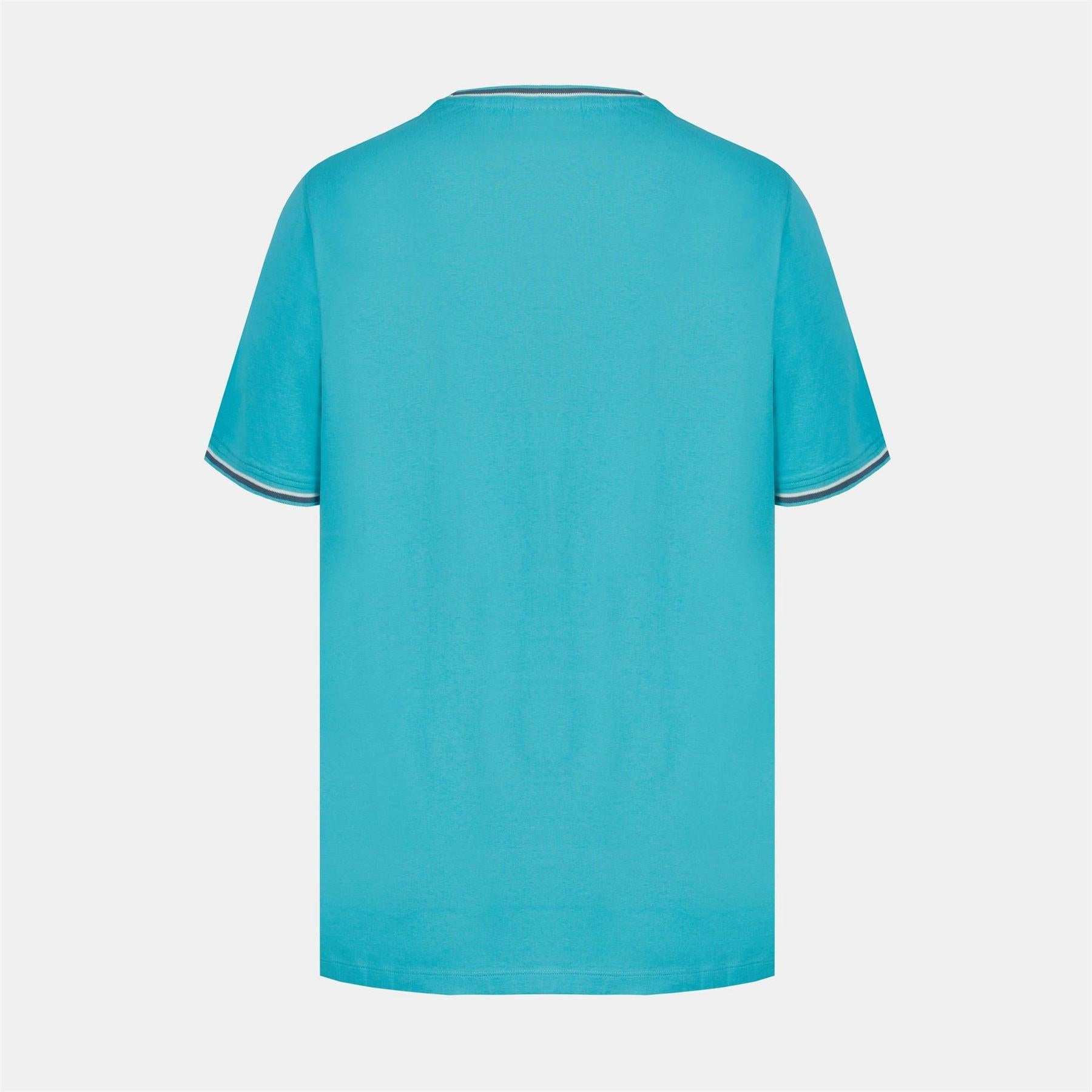 Light Teal - Side - Slazenger Mens Cotton T-Shirt