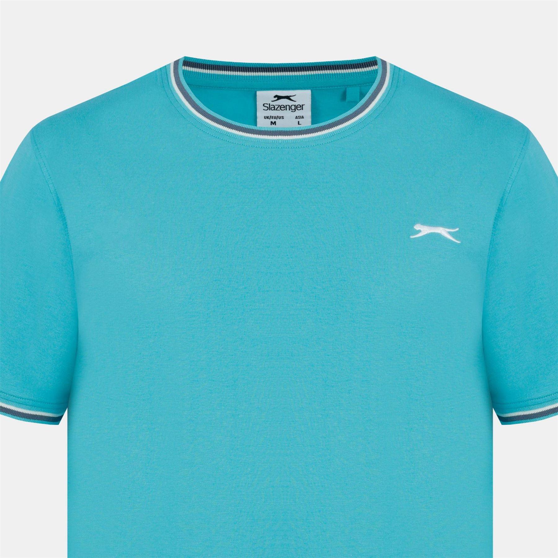 Light Teal - Lifestyle - Slazenger Mens Cotton T-Shirt