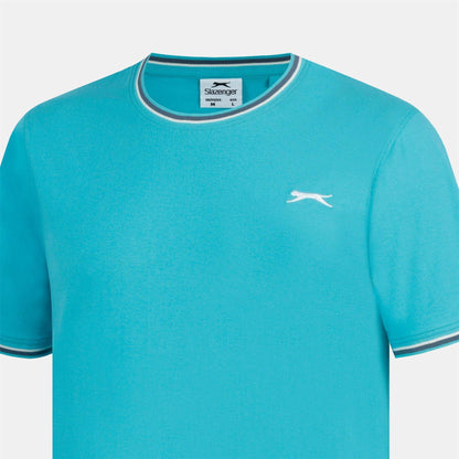 Light Teal - Pack Shot - Slazenger Mens Cotton T-Shirt