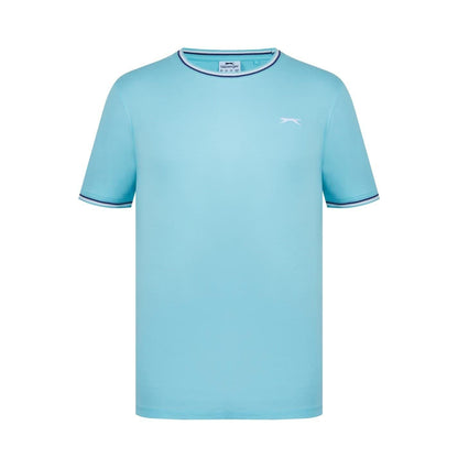 Aqua - Front - Slazenger Mens Cotton T-Shirt