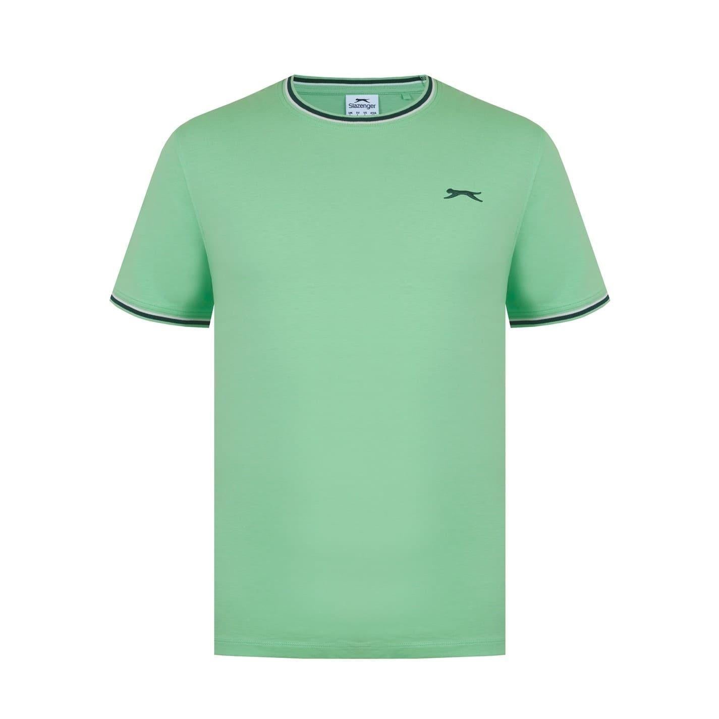 Bright Green - Front - Slazenger Mens Cotton T-Shirt