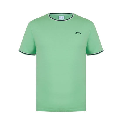 Bright Green - Front - Slazenger Mens Cotton T-Shirt