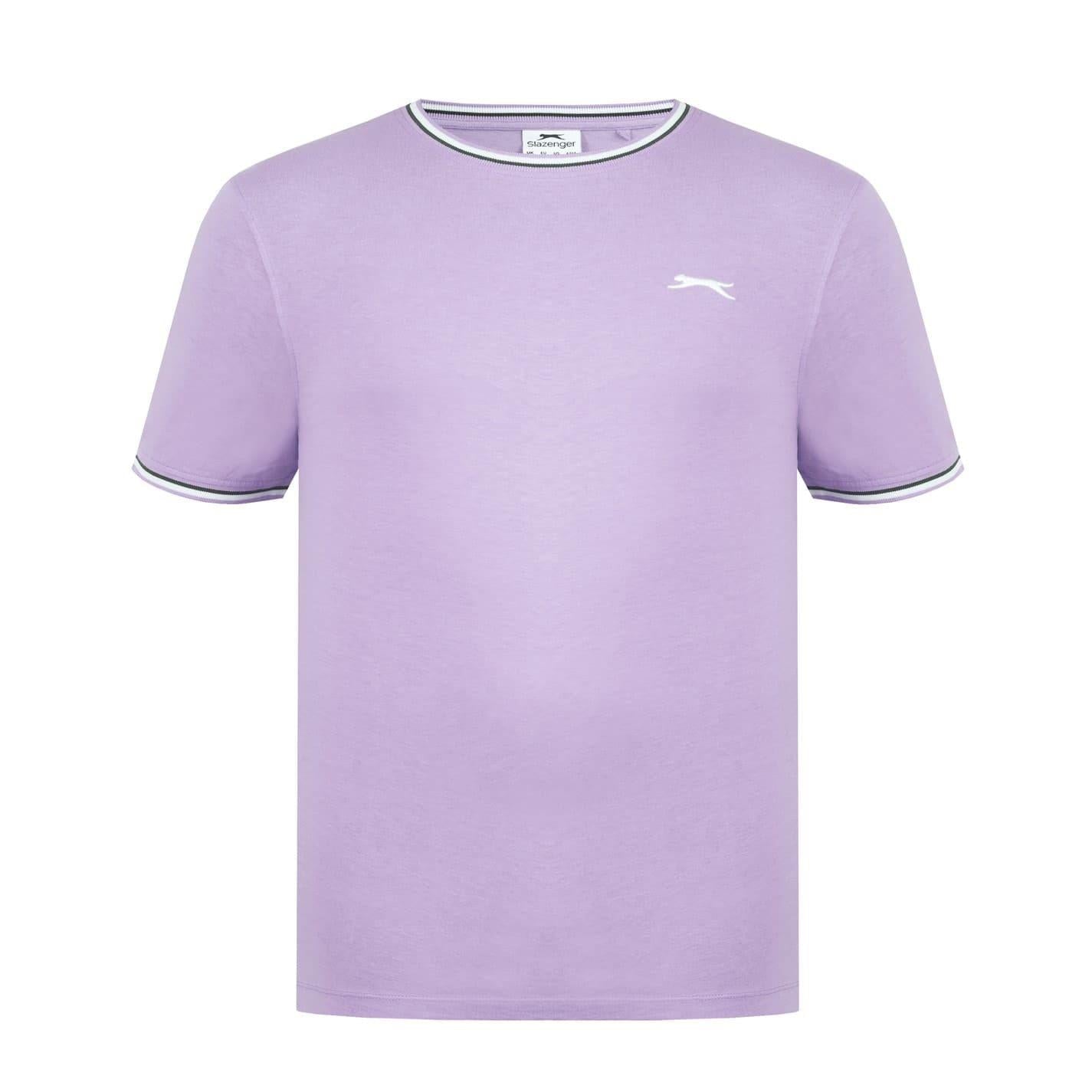 Lavender - Front - Slazenger Mens Cotton T-Shirt
