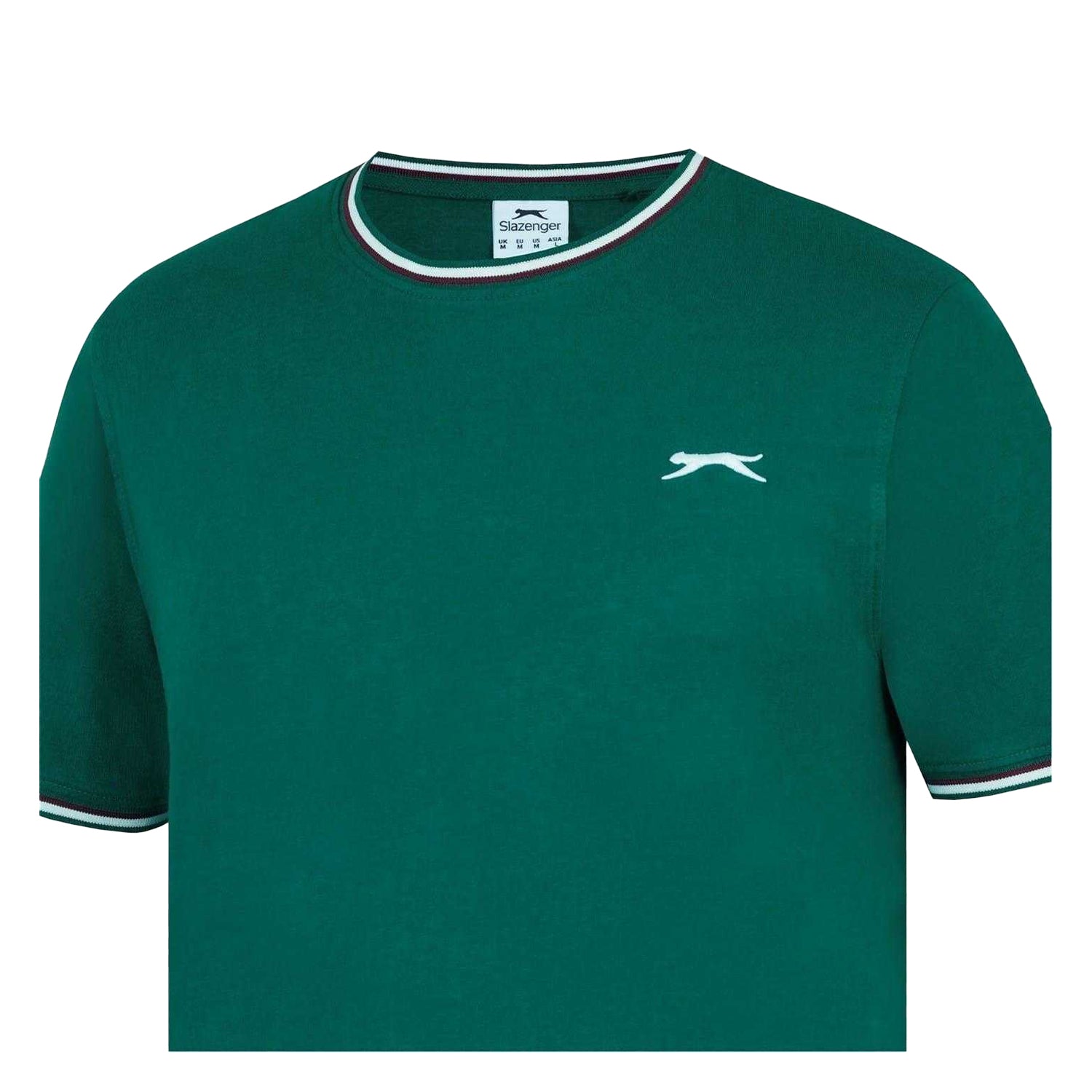 Bottle Green - Side - Slazenger Mens Cotton T-Shirt