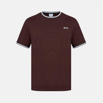 Chocolate - Front - Slazenger Mens Cotton T-Shirt