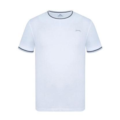 White - Front - Slazenger Mens Cotton T-Shirt