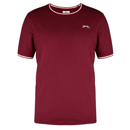 Burgundy Marl - Front - Slazenger Mens Cotton T-Shirt