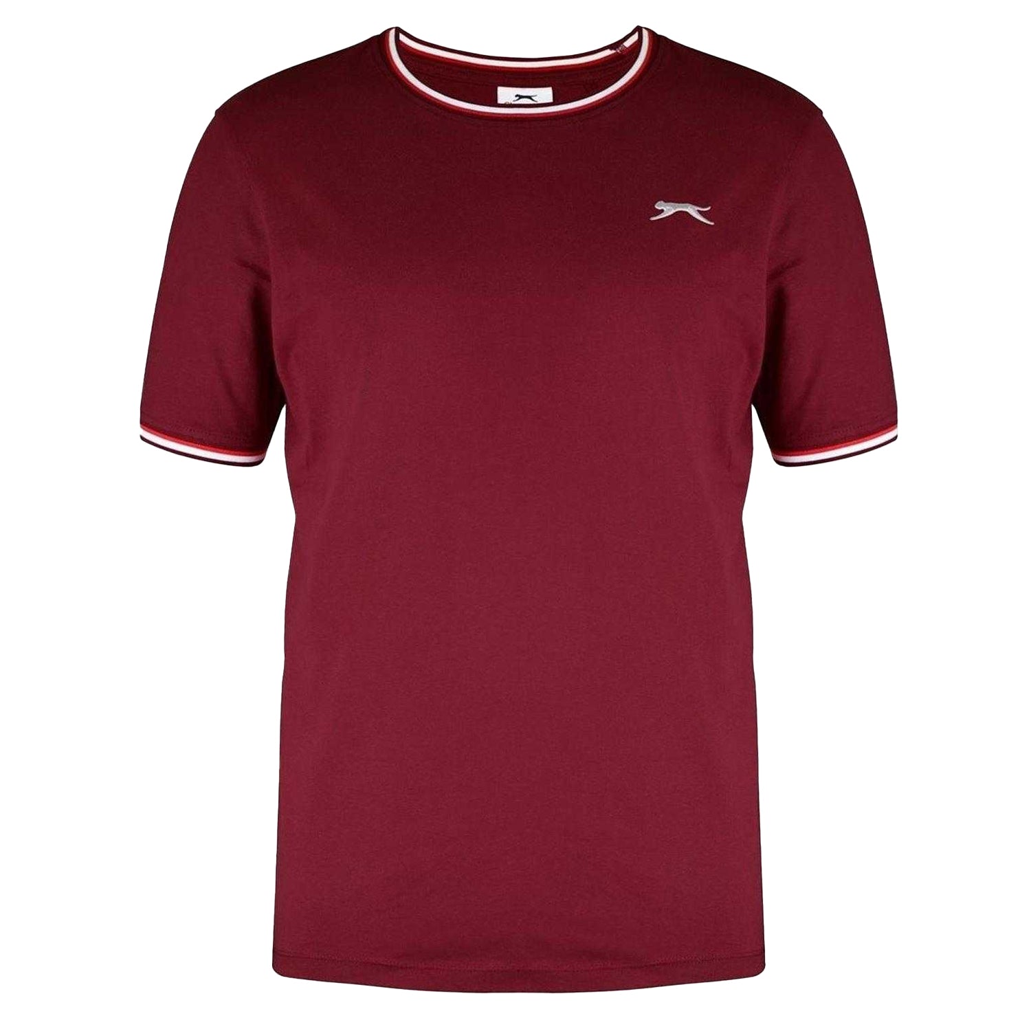 Burgundy Marl - Front - Slazenger Mens Cotton T-Shirt