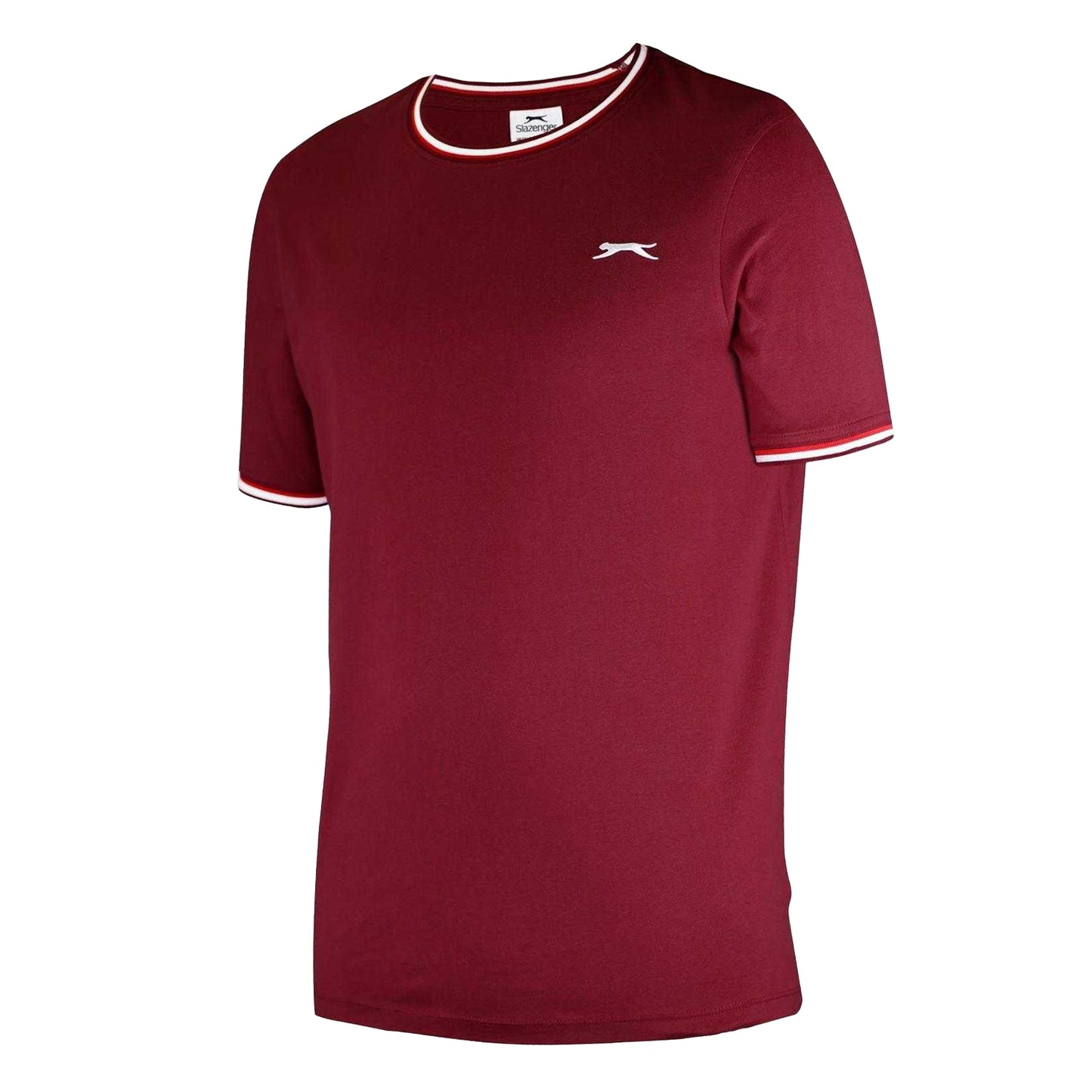 Burgundy Marl - Side - Slazenger Mens Cotton T-Shirt