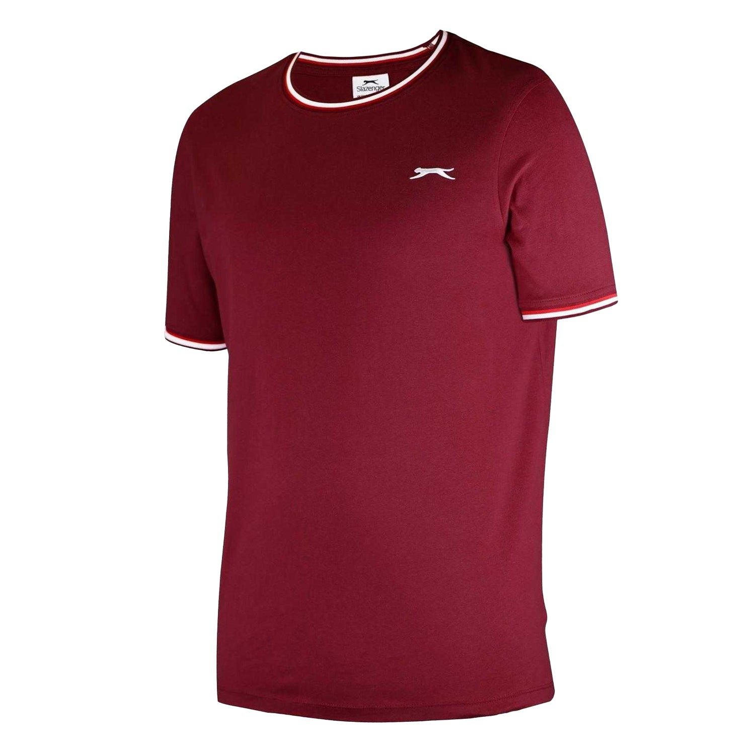 Burgundy Marl - Side - Slazenger Mens Cotton T-Shirt